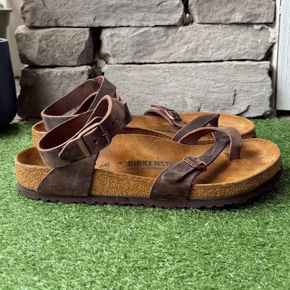 Birkenstock Brown Leather Sandals - Picture 5 of 11